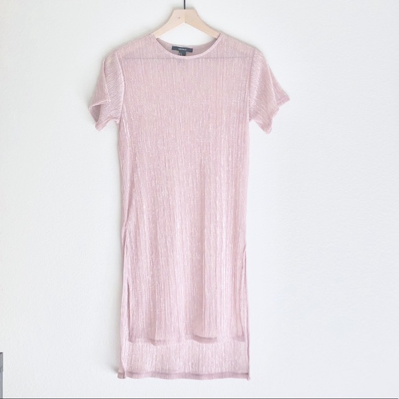 Pink Shimmer Top/Dress with Side Slits - Picture 4 of 6